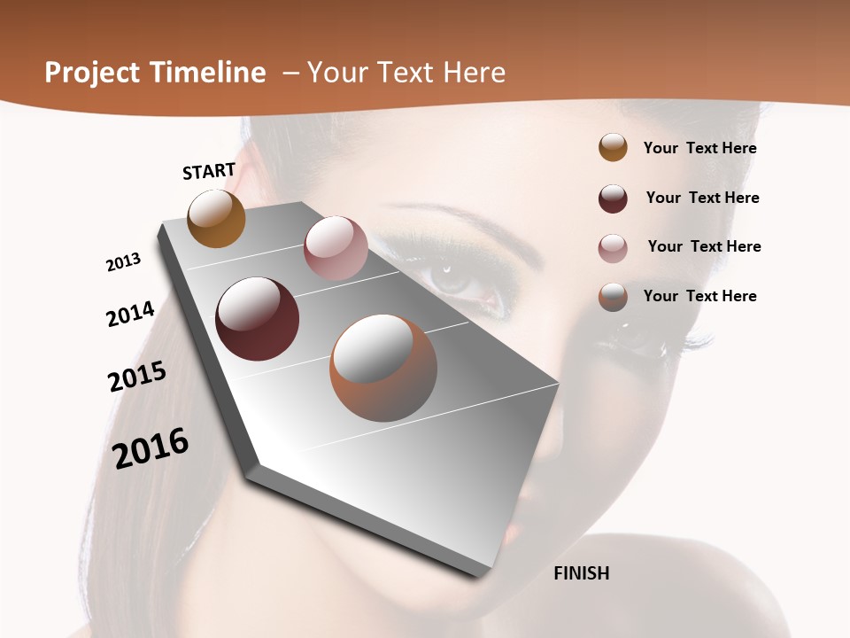 Female Hair View PowerPoint Template