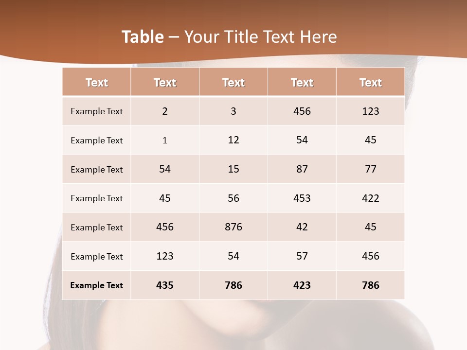 Female Hair View PowerPoint Template
