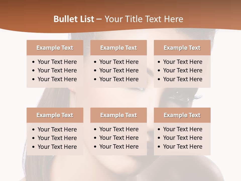 Female Hair View PowerPoint Template