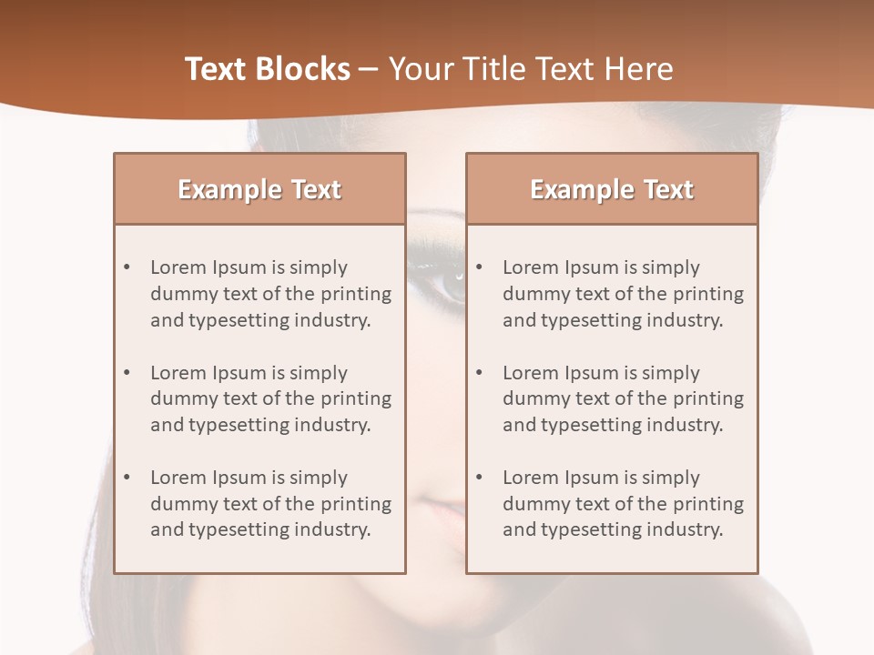 Female Hair View PowerPoint Template