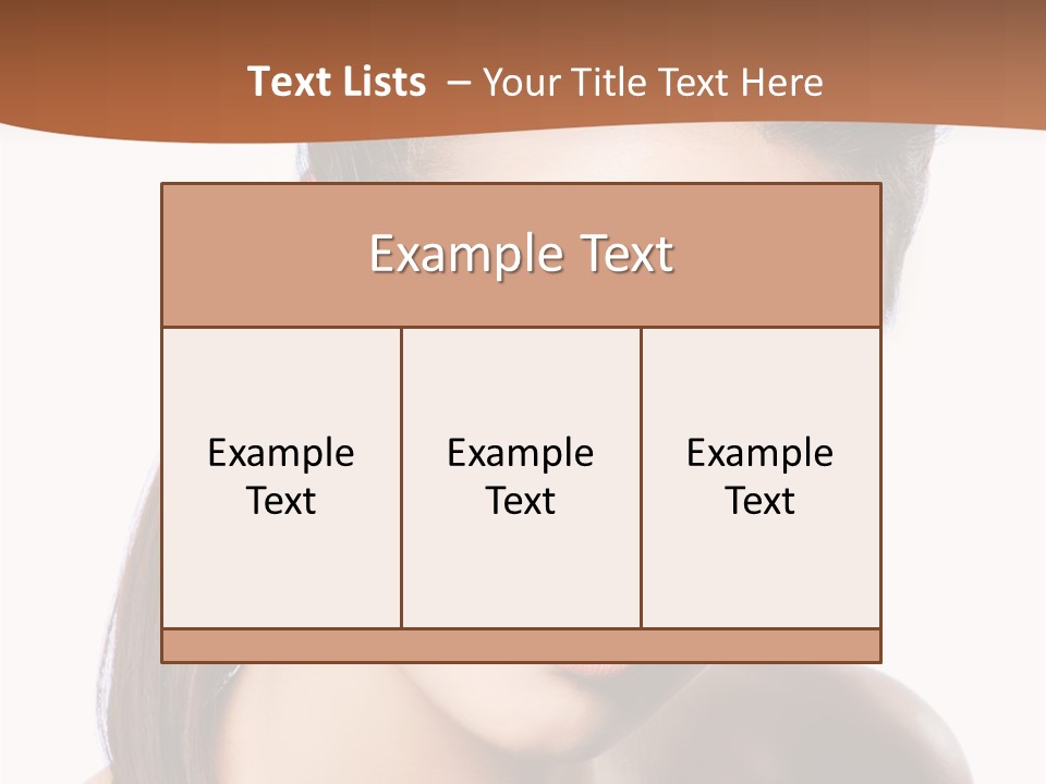 Female Hair View PowerPoint Template