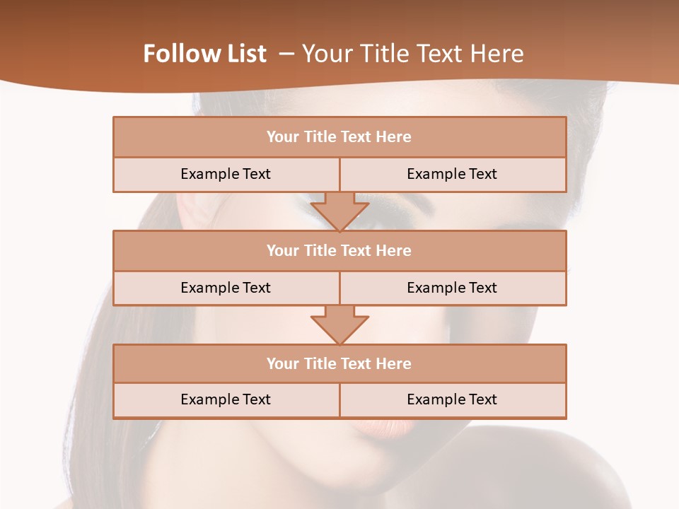 Female Hair View PowerPoint Template