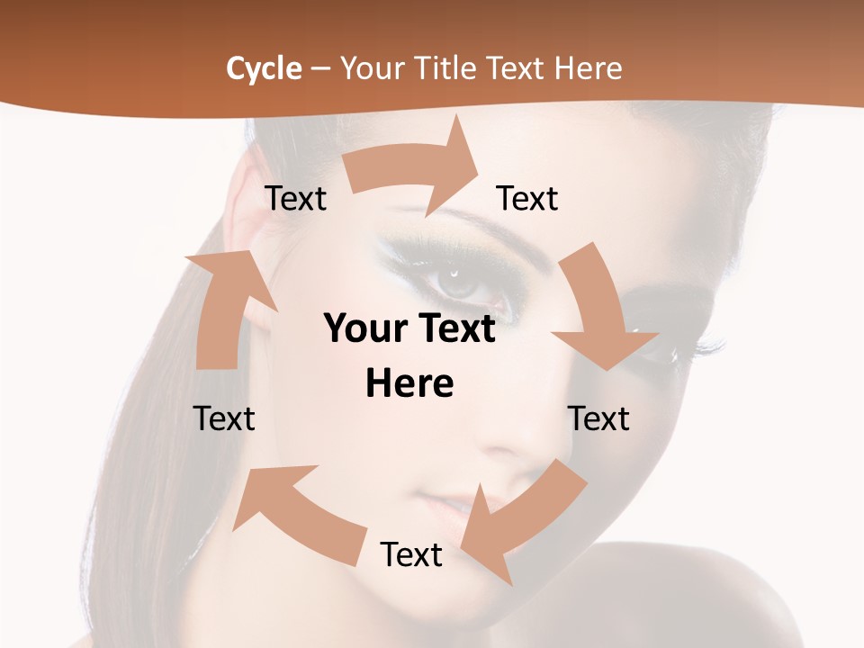 Female Hair View PowerPoint Template