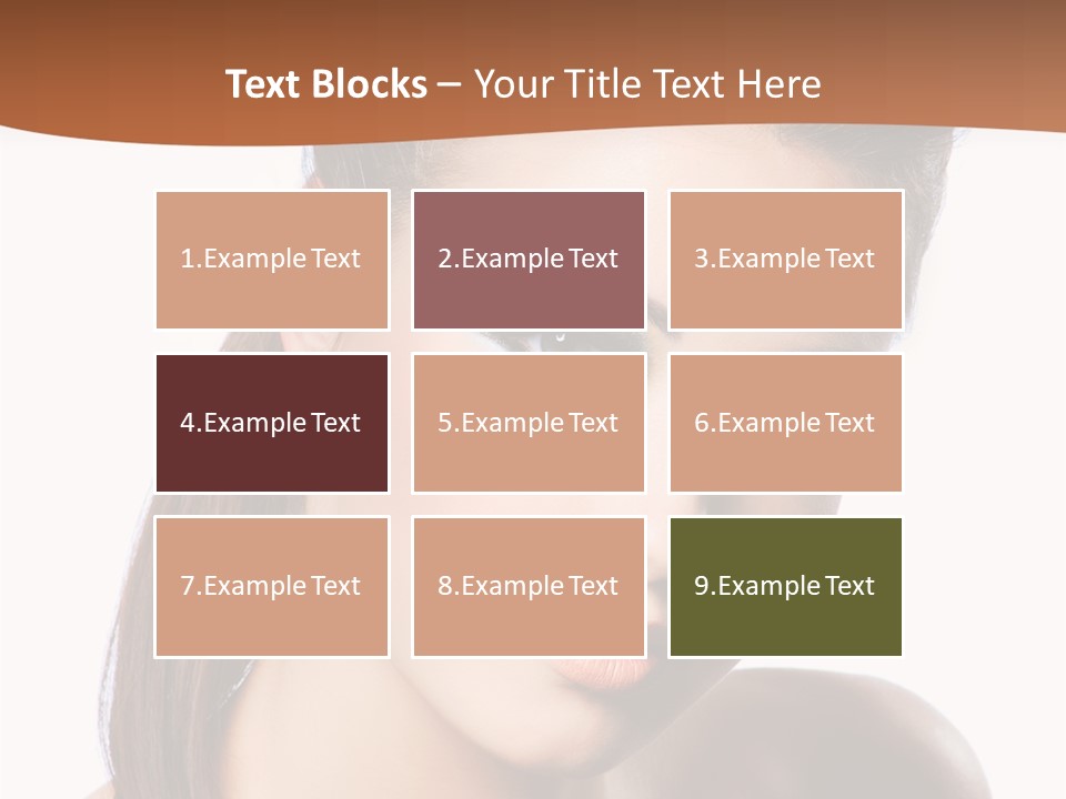 Female Hair View PowerPoint Template