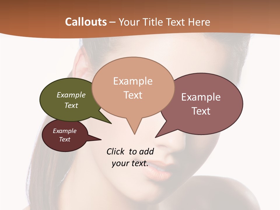 Female Hair View PowerPoint Template