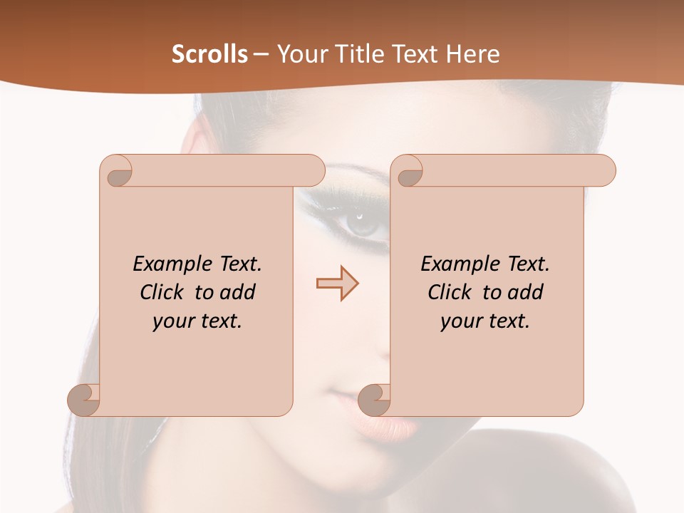 Female Hair View PowerPoint Template