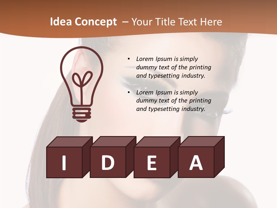 Female Hair View PowerPoint Template