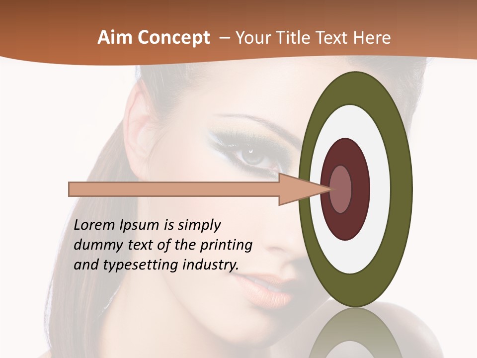 Female Hair View PowerPoint Template