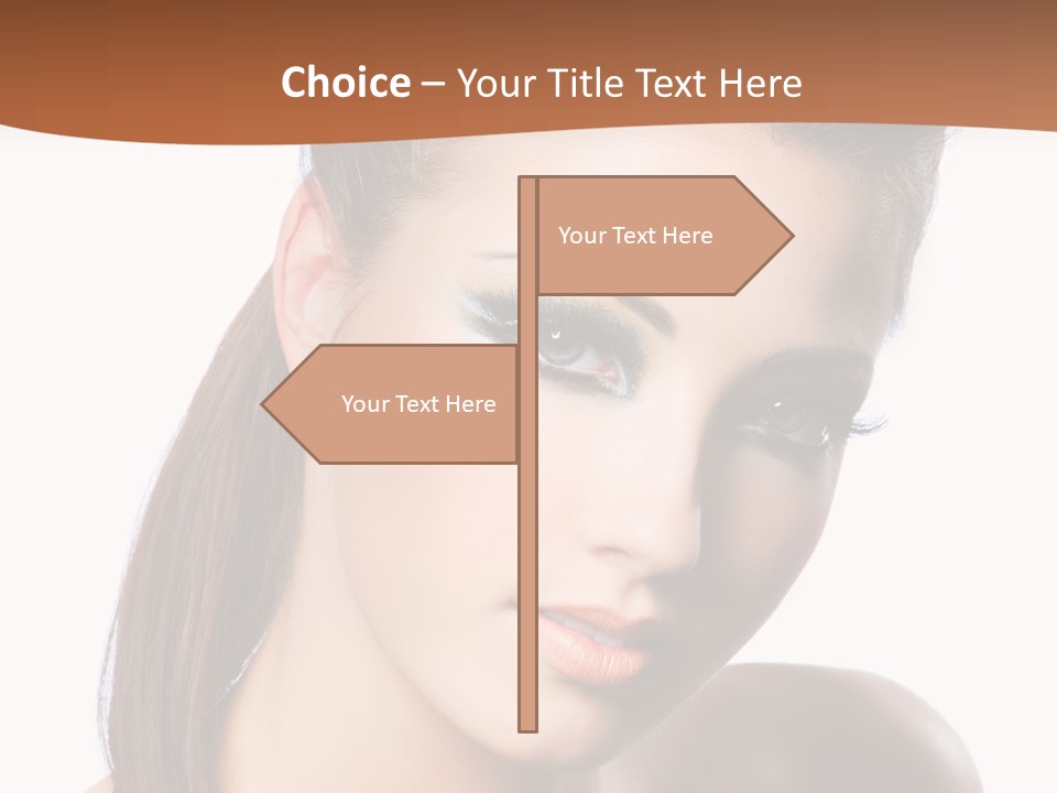 Female Hair View PowerPoint Template