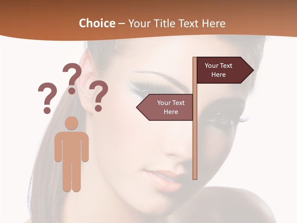 Female Hair View PowerPoint Template