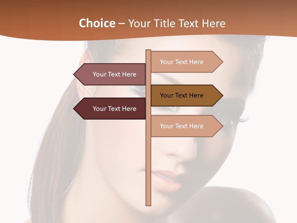 Female Hair View PowerPoint Template