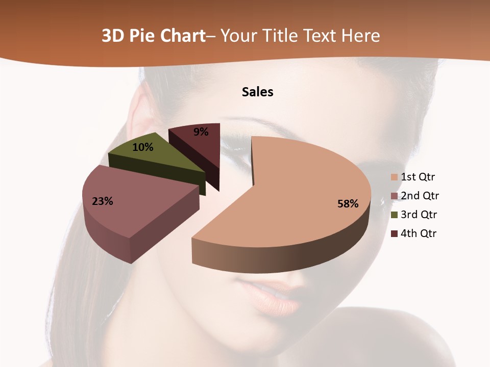 Female Hair View PowerPoint Template