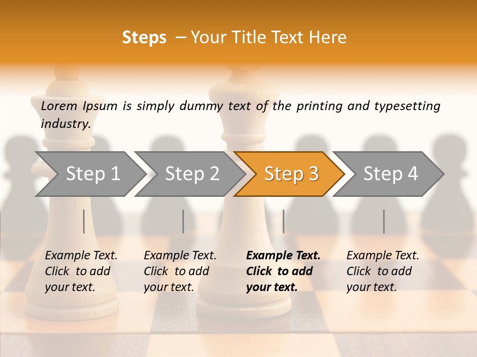 White Move Army PowerPoint Template