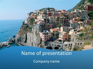 Europe Tourist Harbor PowerPoint Template