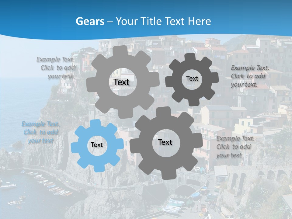 Europe Tourist Harbor PowerPoint Template