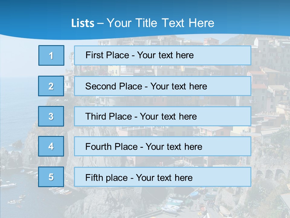 Europe Tourist Harbor PowerPoint Template