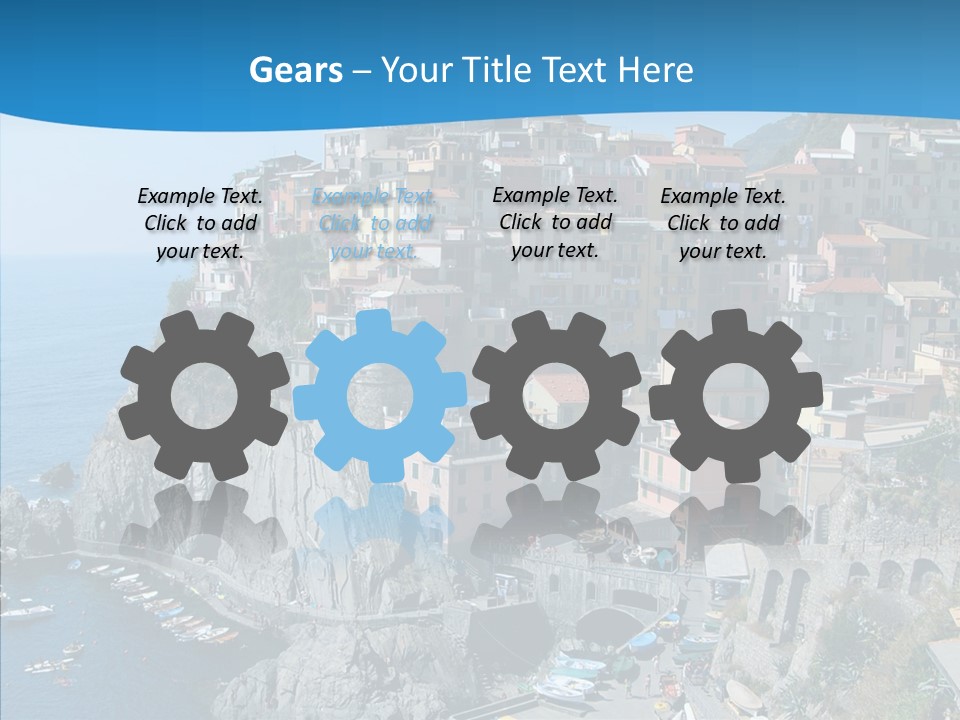 Europe Tourist Harbor PowerPoint Template