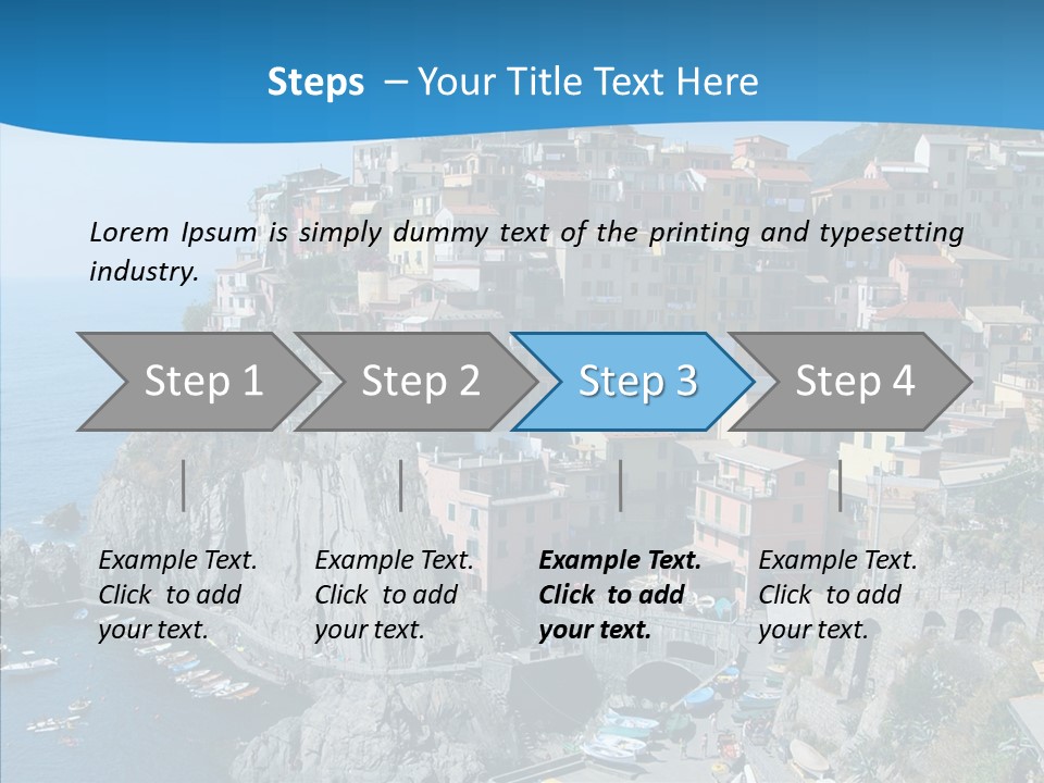 Europe Tourist Harbor PowerPoint Template