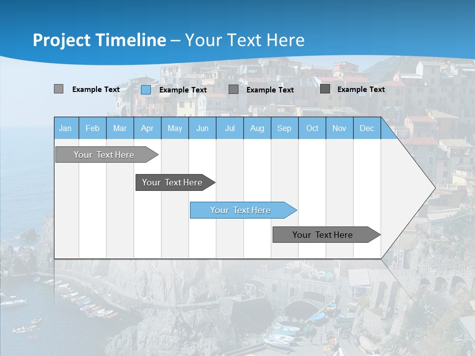 Europe Tourist Harbor PowerPoint Template