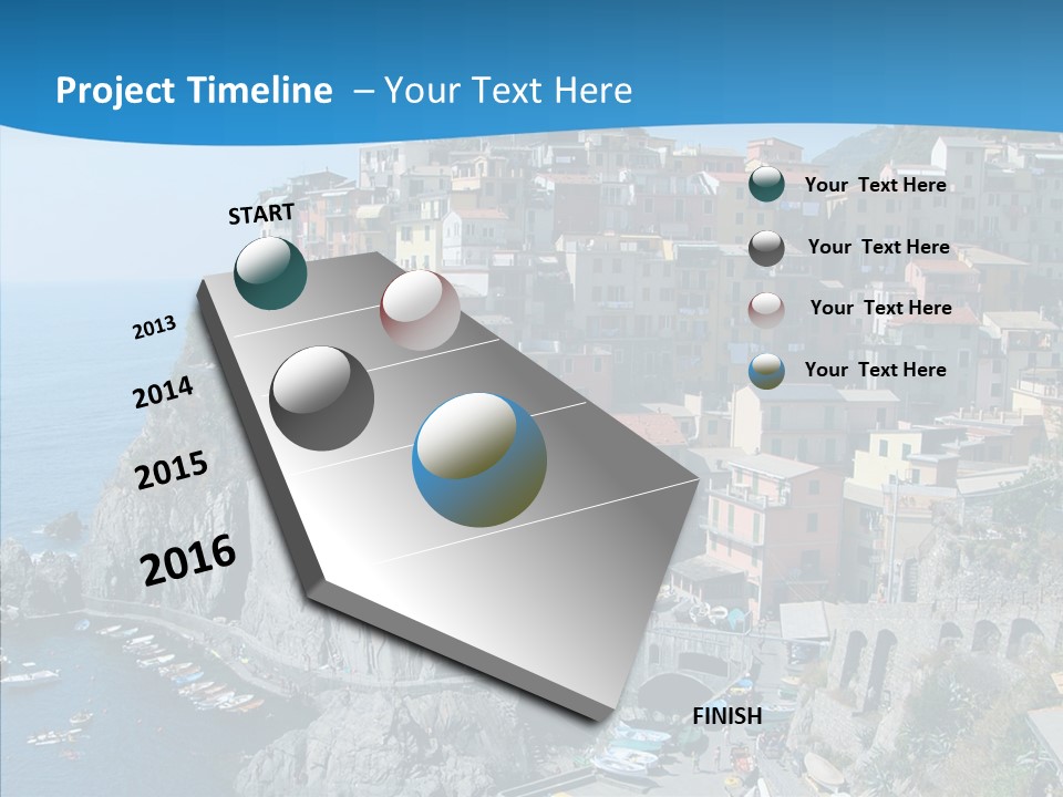 Europe Tourist Harbor PowerPoint Template