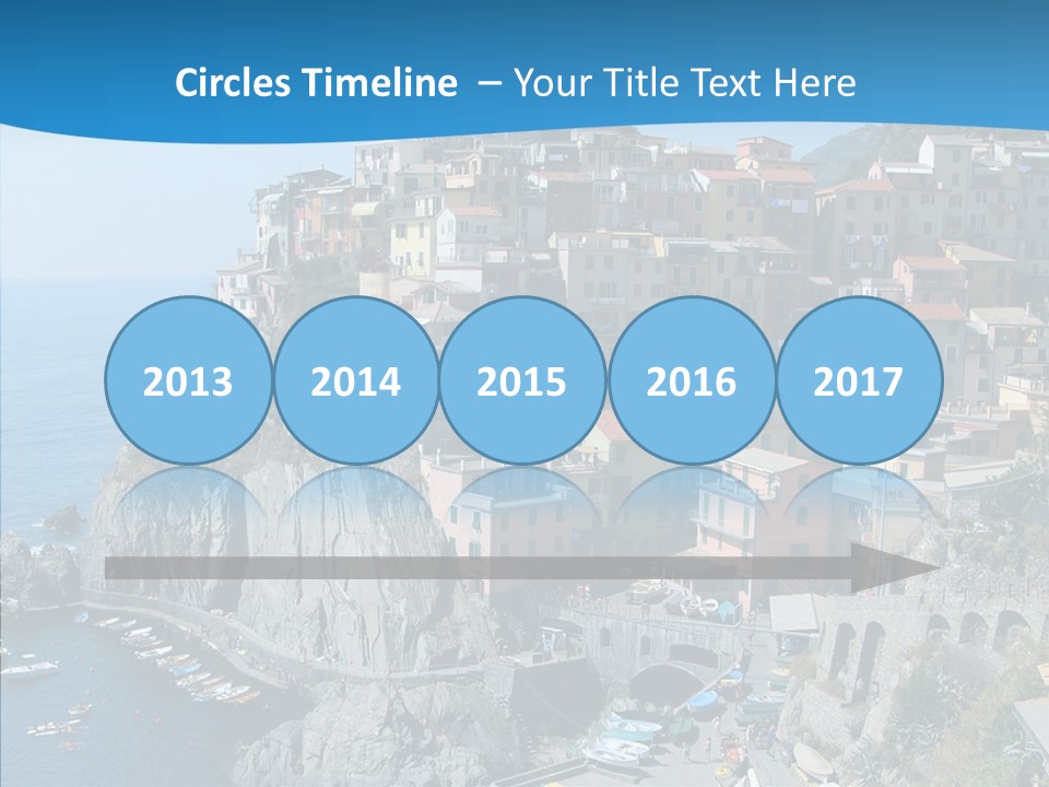 Europe Tourist Harbor PowerPoint Template