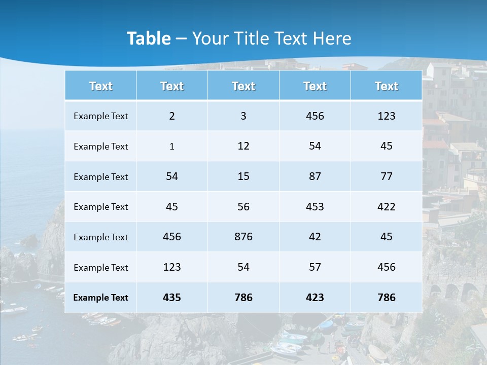 Europe Tourist Harbor PowerPoint Template
