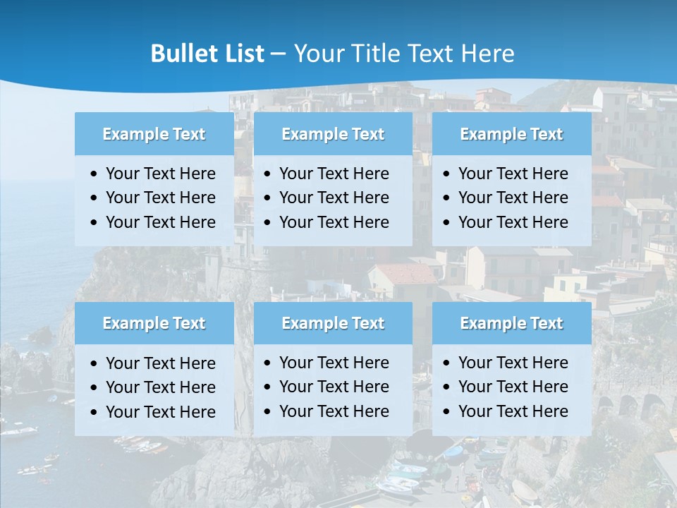 Europe Tourist Harbor PowerPoint Template