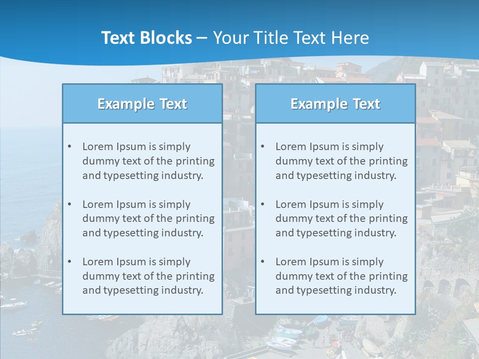 Europe Tourist Harbor PowerPoint Template