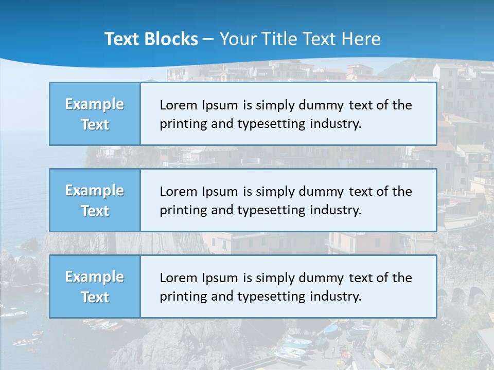 Europe Tourist Harbor PowerPoint Template