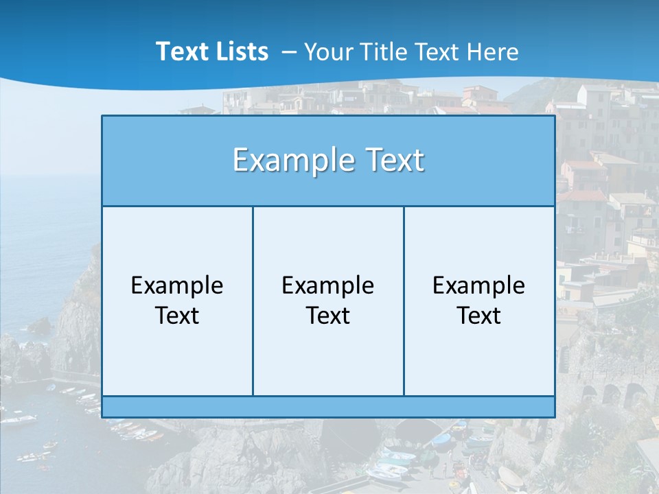 Europe Tourist Harbor PowerPoint Template