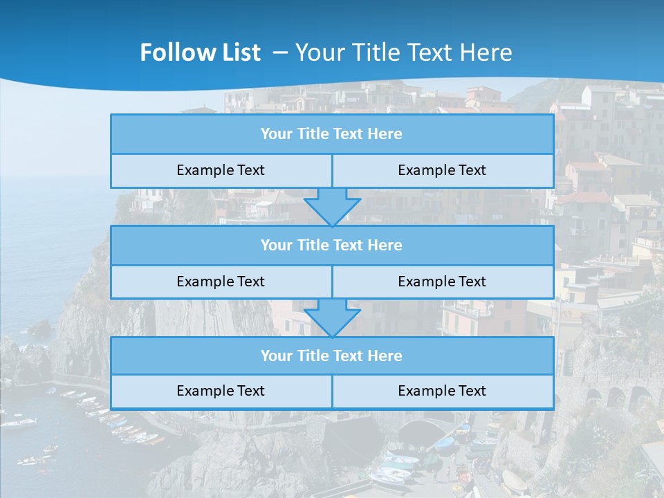 Europe Tourist Harbor PowerPoint Template