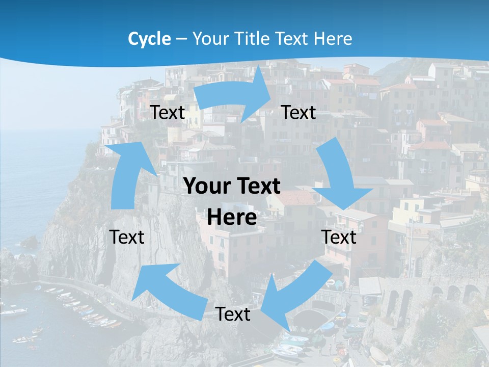 Europe Tourist Harbor PowerPoint Template