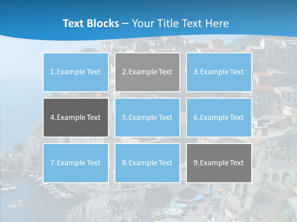 Europe Tourist Harbor PowerPoint Template