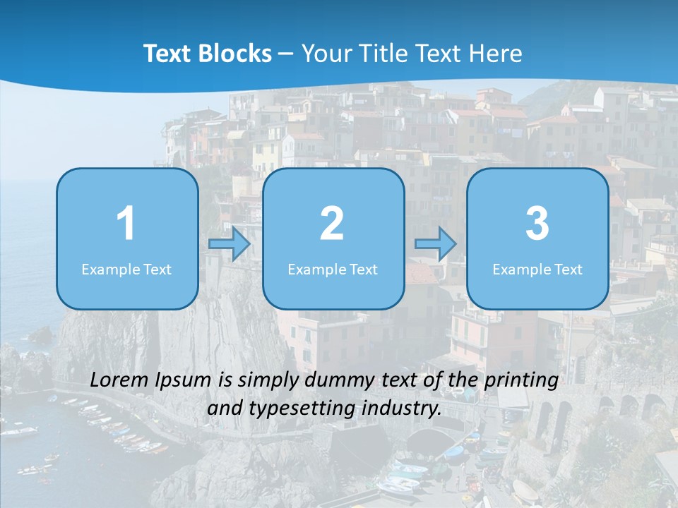 Europe Tourist Harbor PowerPoint Template
