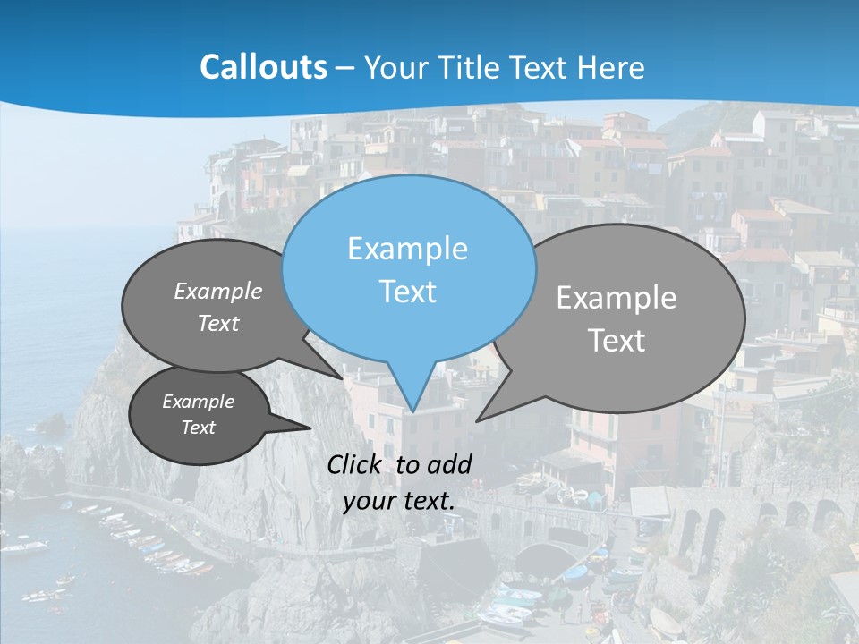 Europe Tourist Harbor PowerPoint Template