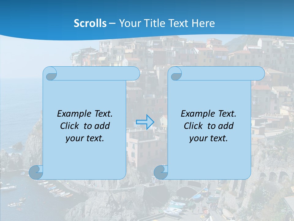 Europe Tourist Harbor PowerPoint Template