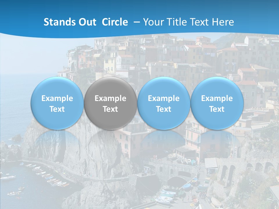 Europe Tourist Harbor PowerPoint Template