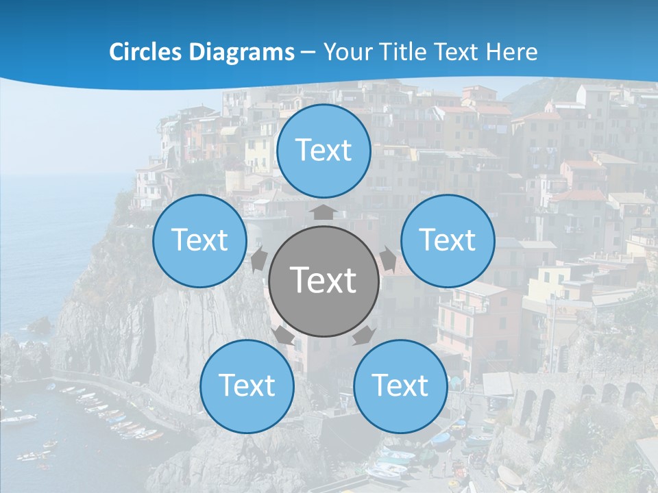 Europe Tourist Harbor PowerPoint Template