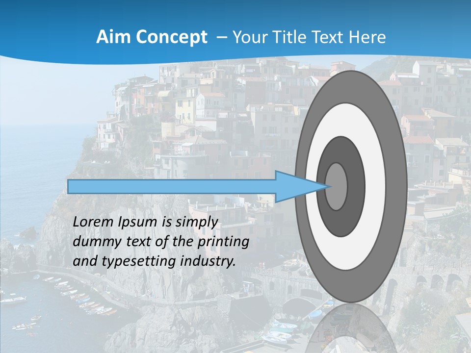 Europe Tourist Harbor PowerPoint Template