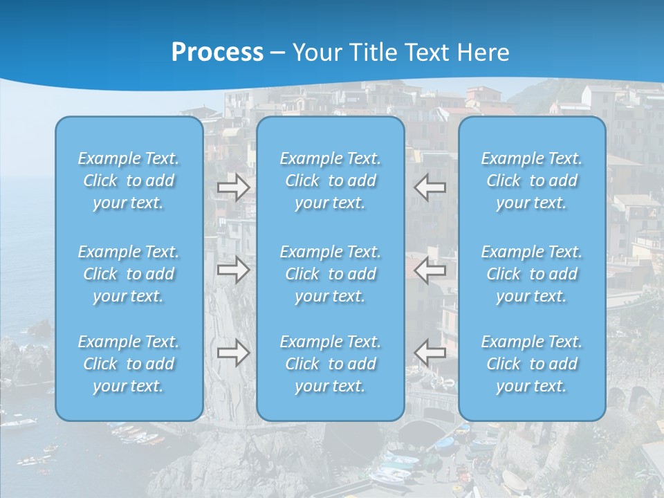 Europe Tourist Harbor PowerPoint Template