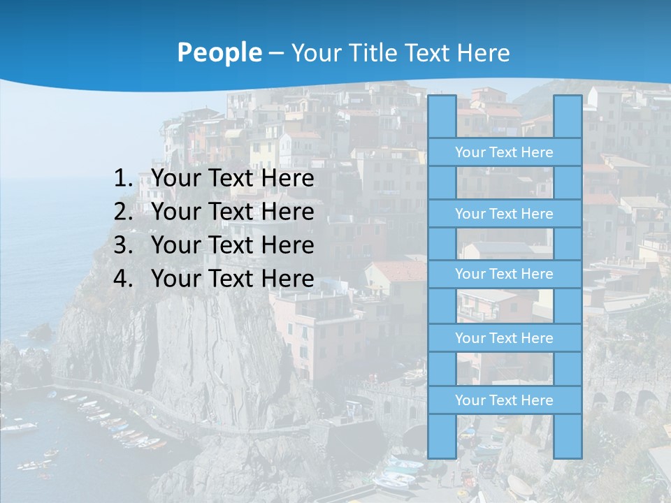 Europe Tourist Harbor PowerPoint Template