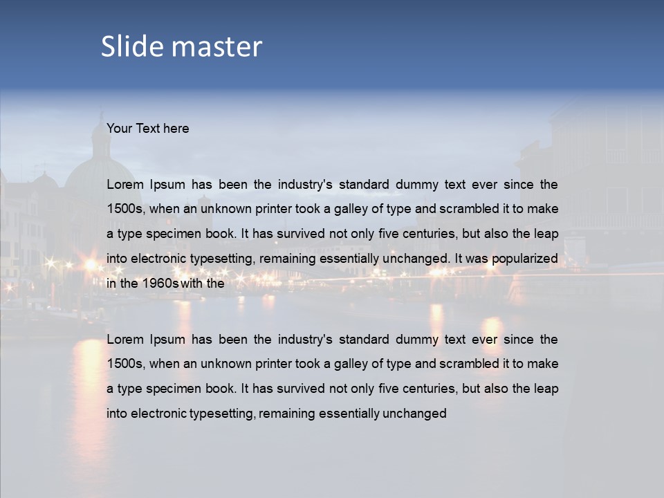 Town Panorama Old PowerPoint Template