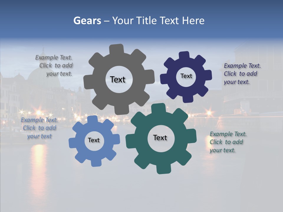 Town Panorama Old PowerPoint Template