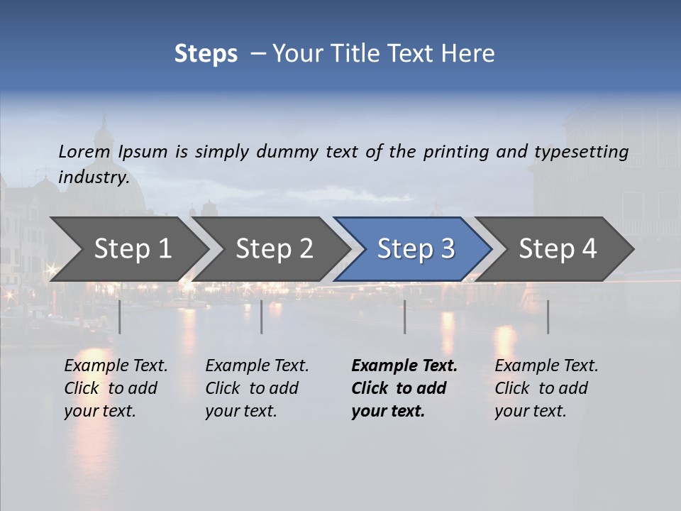Town Panorama Old PowerPoint Template