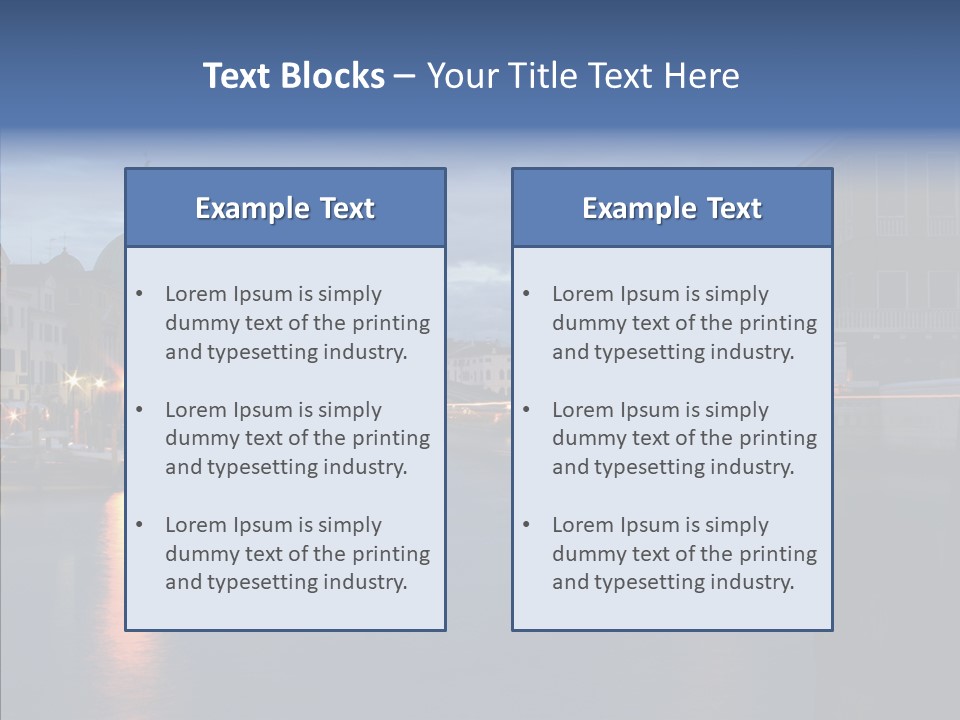 Town Panorama Old PowerPoint Template