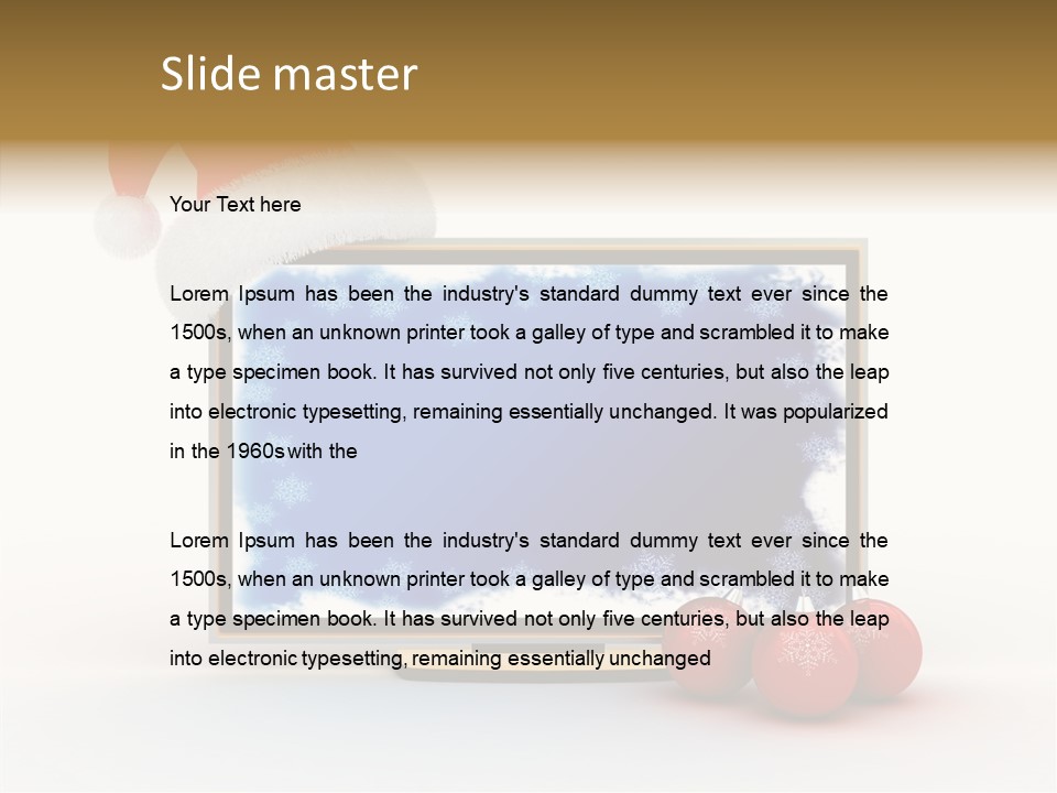 Silver Blue Santa PowerPoint Template