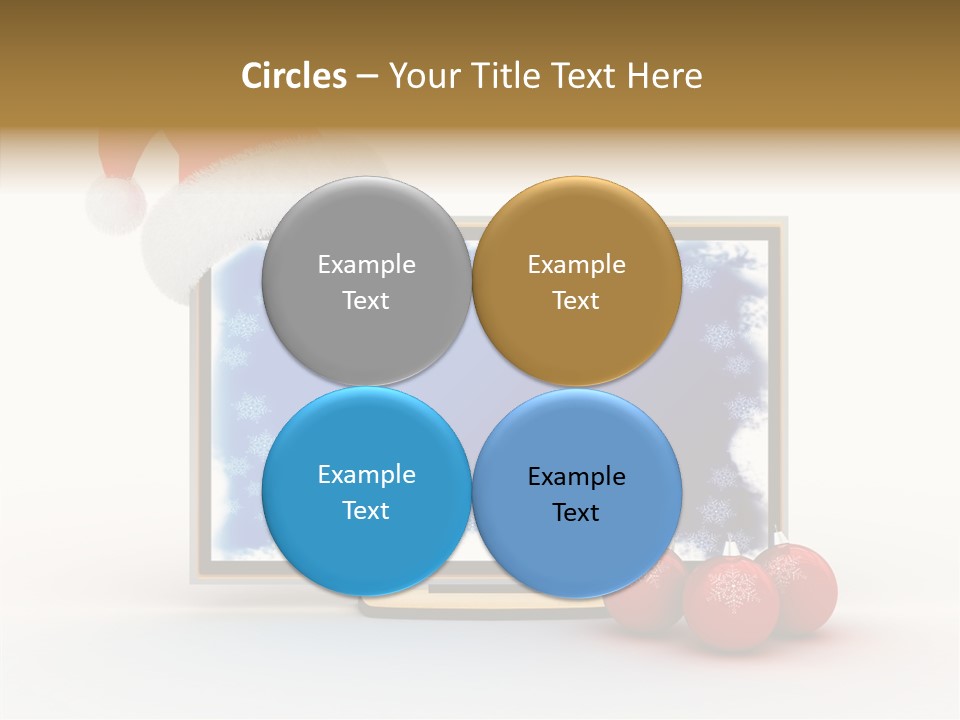 Silver Blue Santa PowerPoint Template