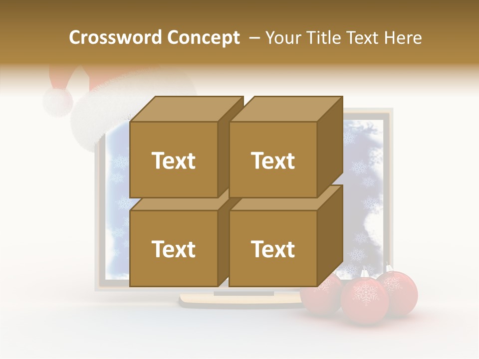 Silver Blue Santa PowerPoint Template