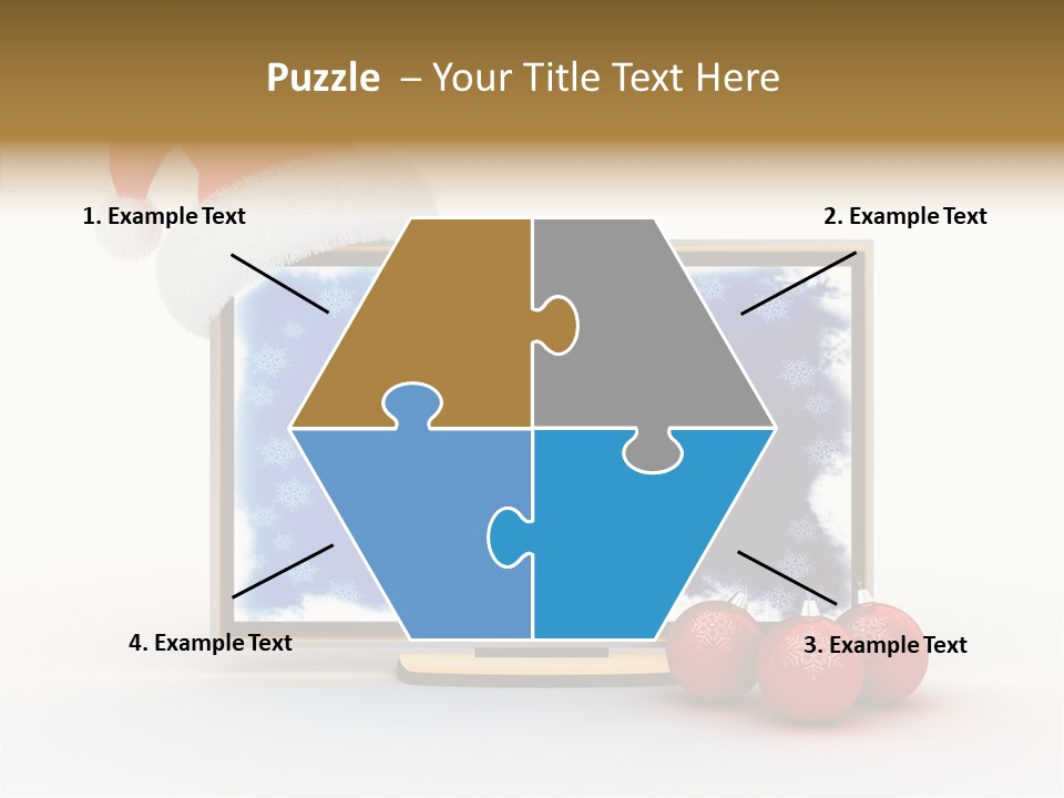 Silver Blue Santa PowerPoint Template