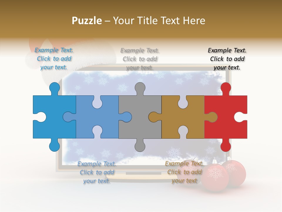 Silver Blue Santa PowerPoint Template